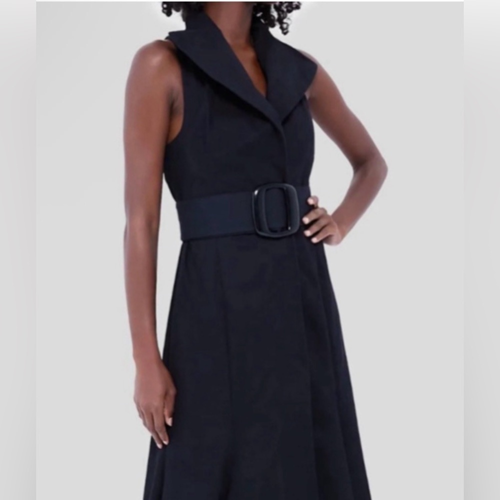 NWT Tuckernuck Gül Hürgel Black Frances Collared Maxi Dress S $899!